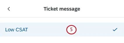 choosing the ticket message