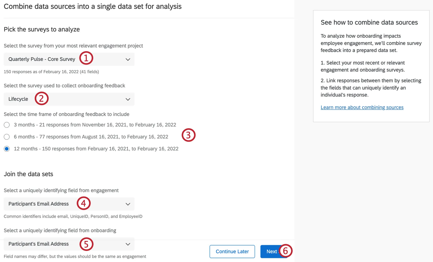 selecting surveys to analyze