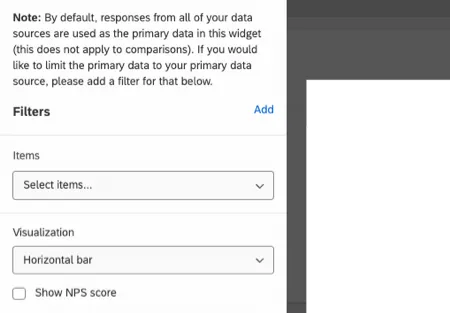 Close-up of two editing pane options: Source and Items
