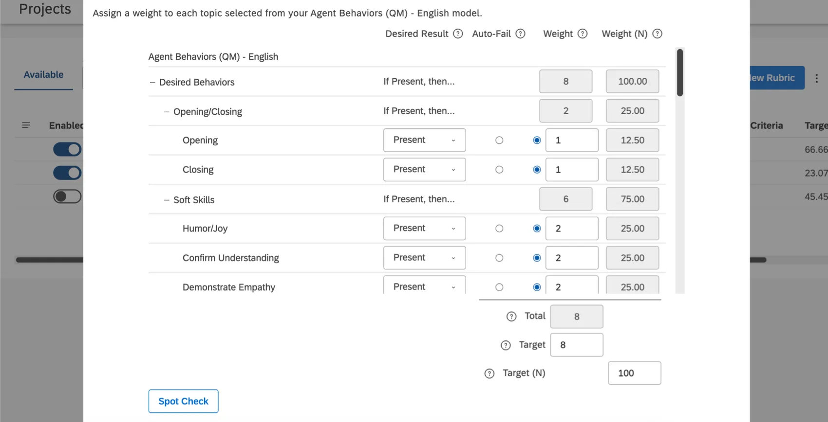 the intelligent scoring window