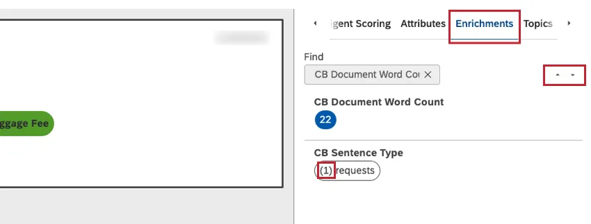 La Technologie de linformation indique le nombre de phrases contenant un thème ou un enrichissement dans le document actuel.
