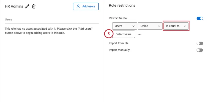 setting up the role condition