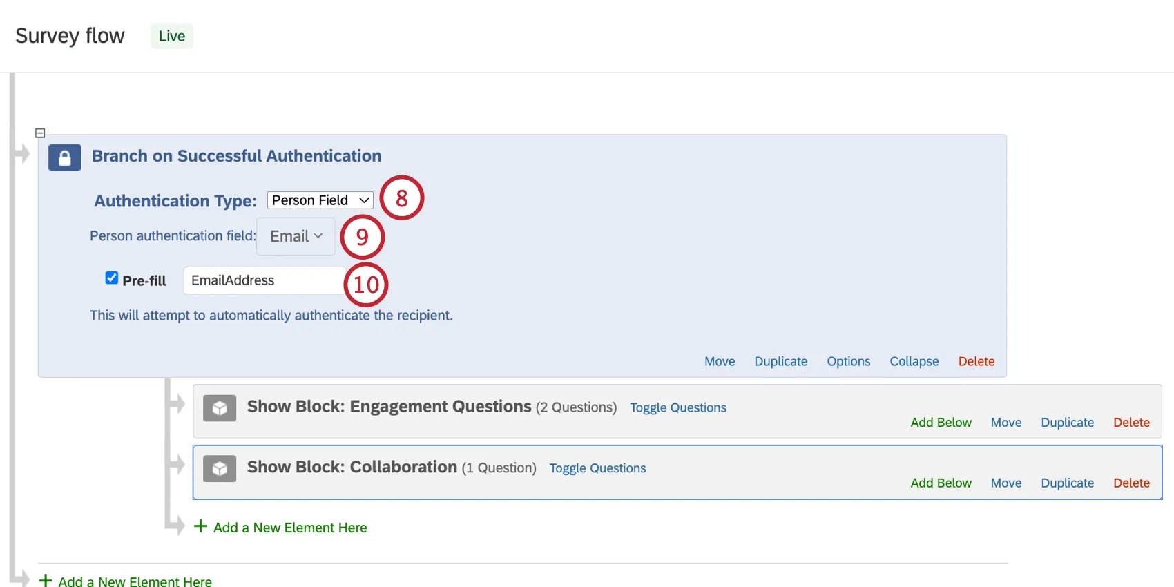 scegliere il campo della persona e abilitare la precompilazione