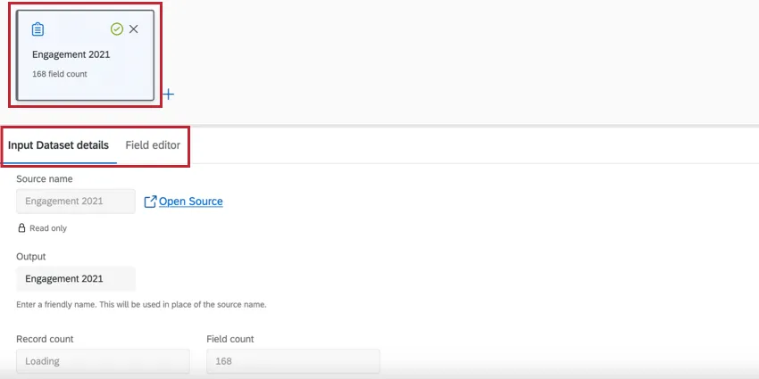 clicking on a data source to edit it