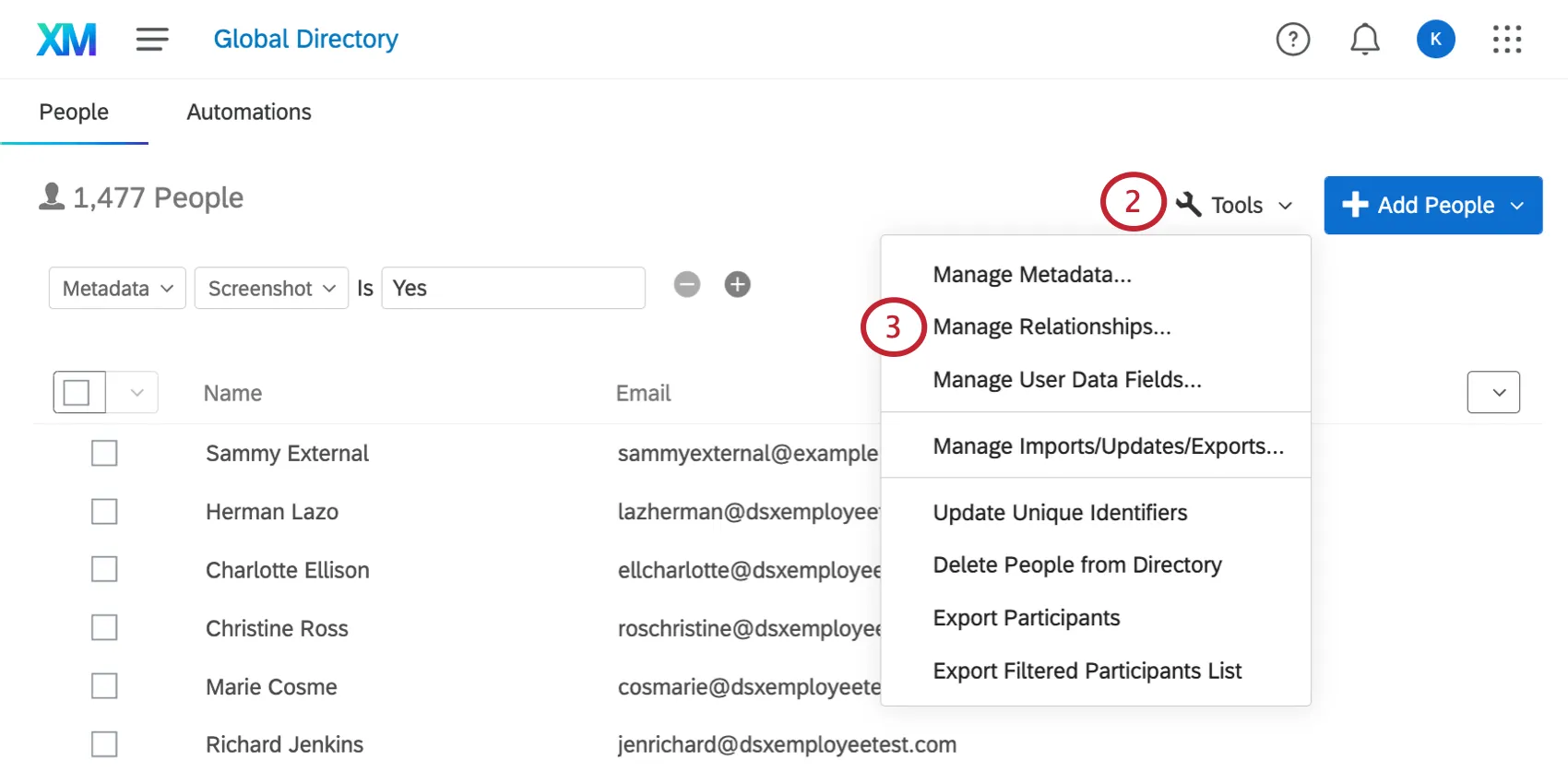cliquer sur les outils et gérer ensuite les liens