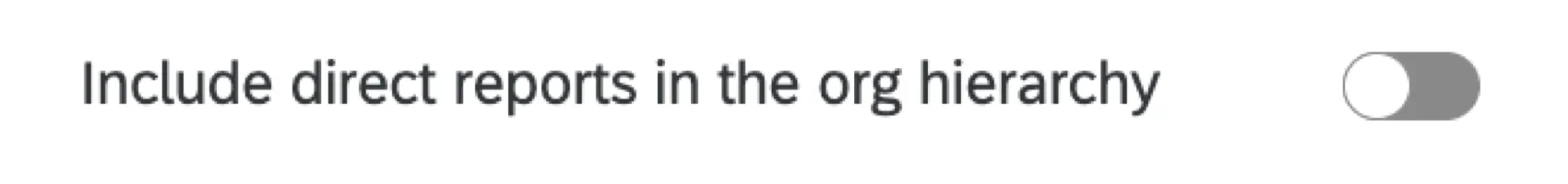the "Include direct reports in the org hierarchy" setting