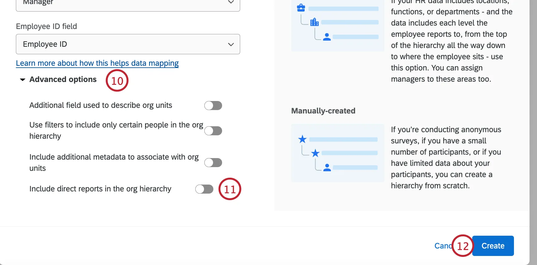 ensuring units are not populated with direct reports