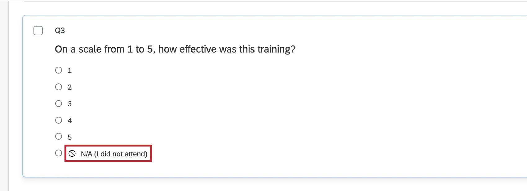 el círculo con una barra oblicua indica que se marcó una opción como excluir del análisis