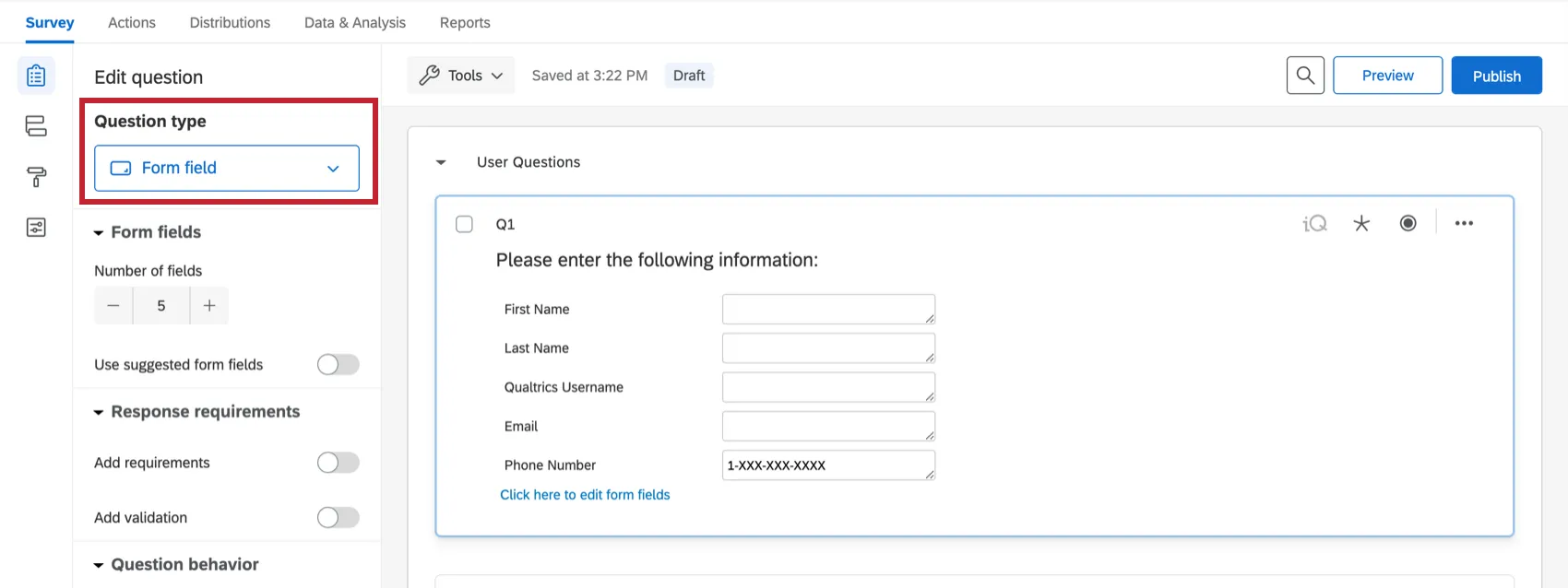 Image of a form field question