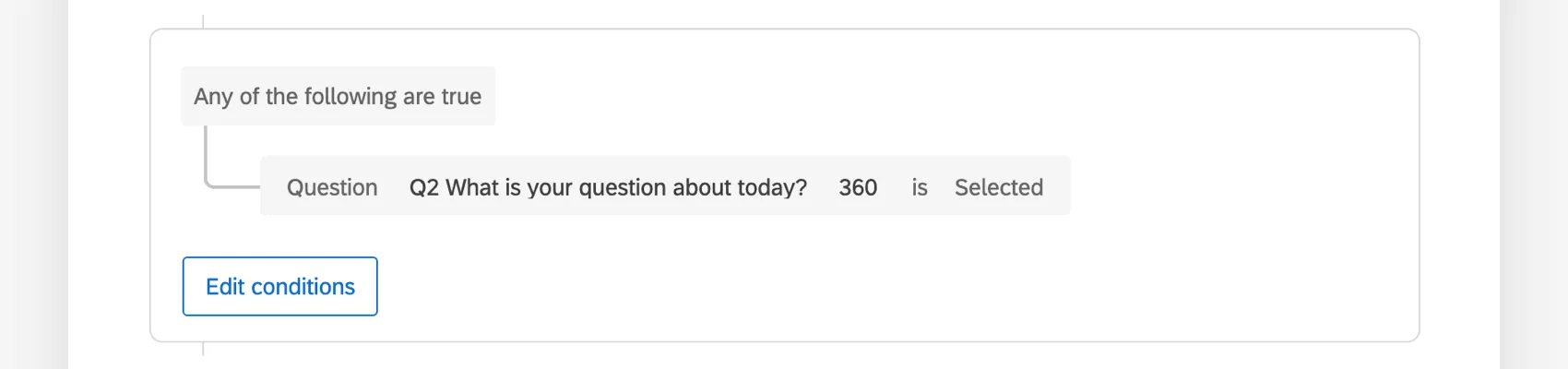 Bild eines Bedingung wie beschrieben