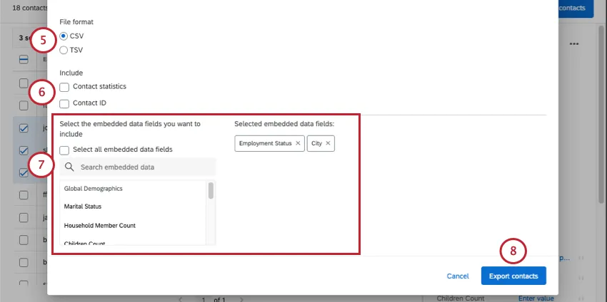 Nueva ventana donde puedes seleccionar algunas configuraciones, luego tienes un menú por el que puedes desplazarte y buscar lleno de datos embebidos.