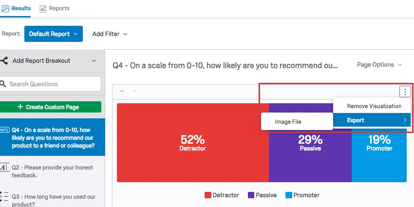 3 dots on the upper-right of every visualization reveals an Export then an Image File option