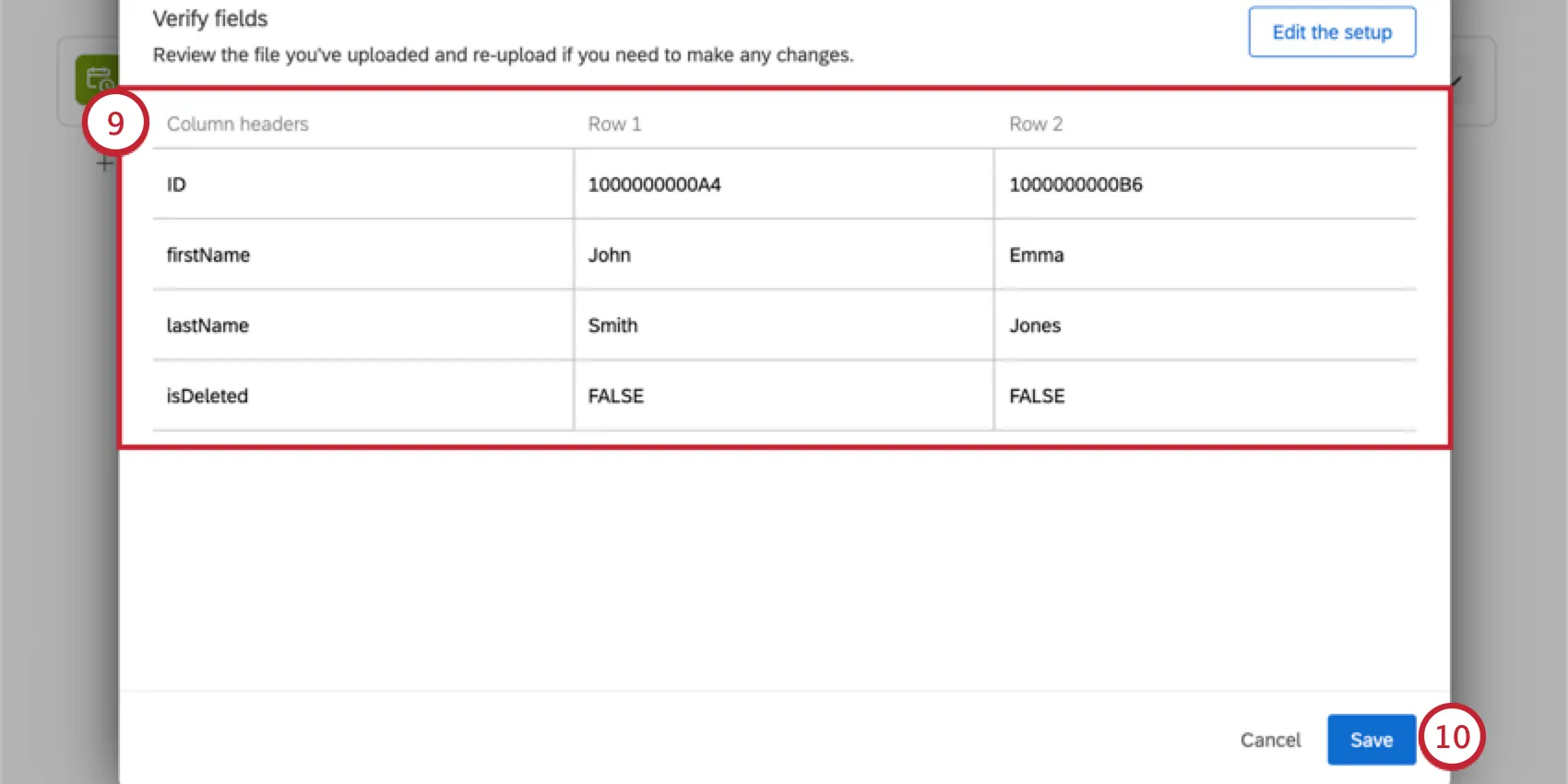 Verificar campos de archivo y guardar