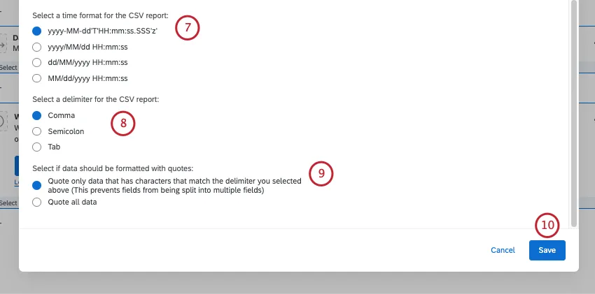 scegliere la formattazione del file