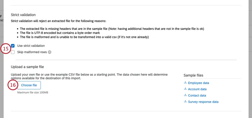 Permitiendo el uso de una validación estricta