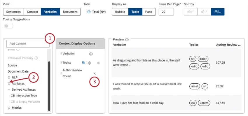 Aggiunta di un contesto a un widget
