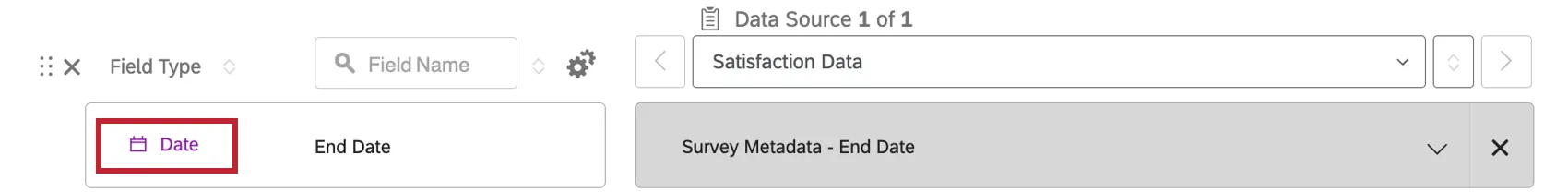 field type in data mapper