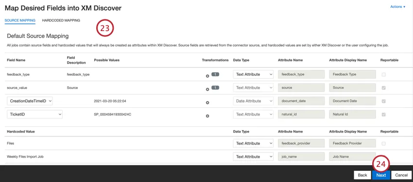 adjusting data mappings