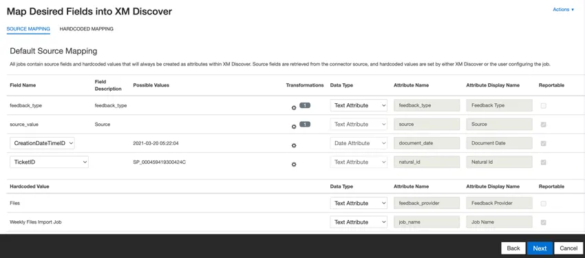 the default fields for file inbound jobs