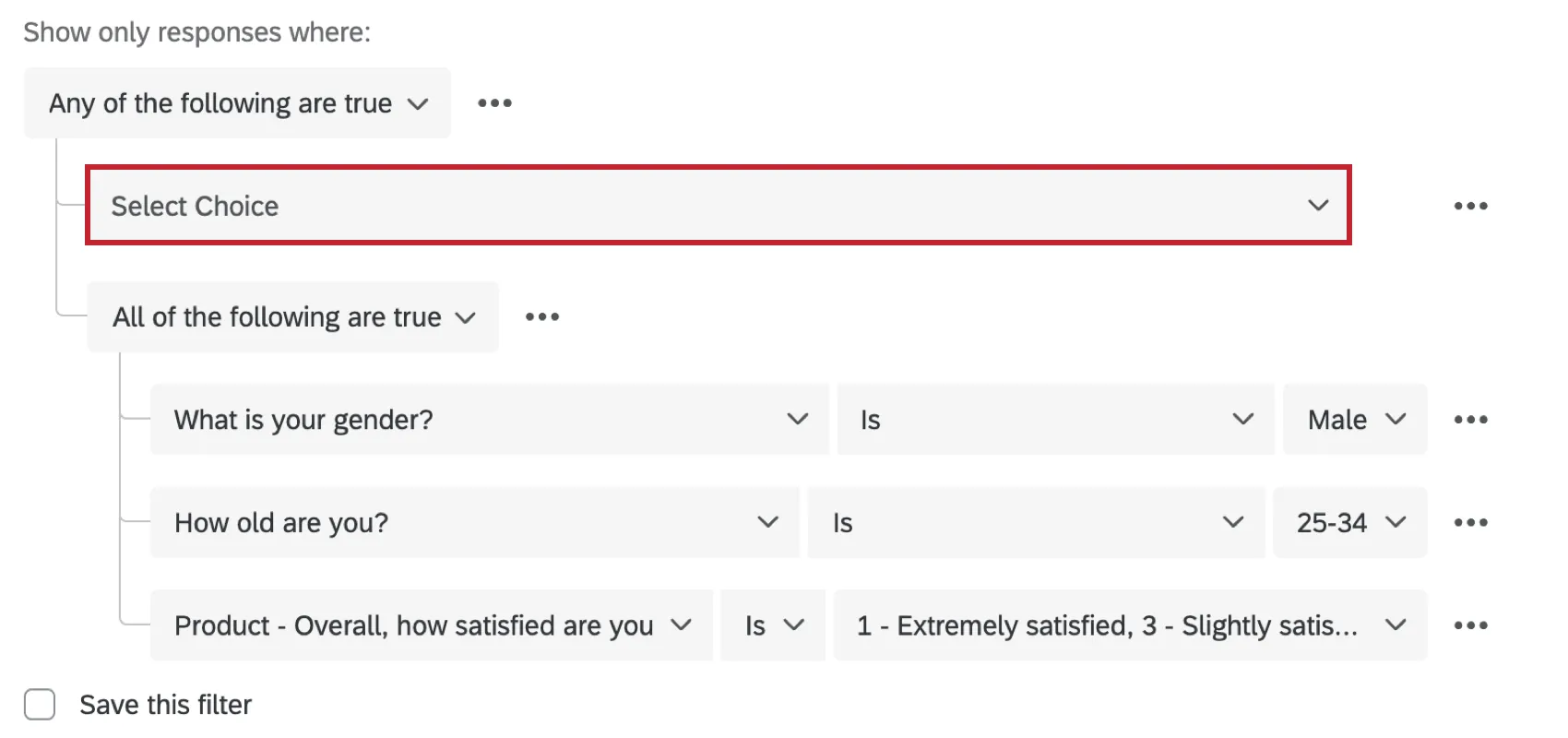 Remove empty Select Field to nest Any and All sets