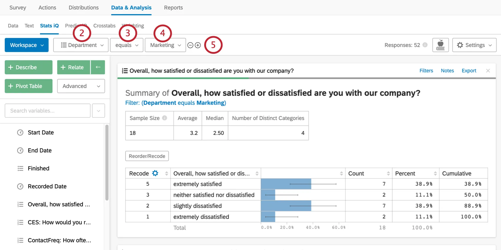 Variable dropdown list in filter