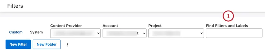 Locate the filter you wish to rename by entering the filter name into the Find Filters and Labels box on the Filters page.