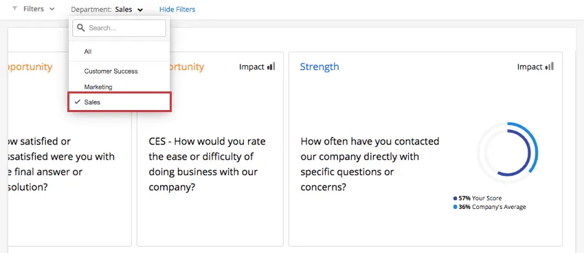 image of using filters with the widget