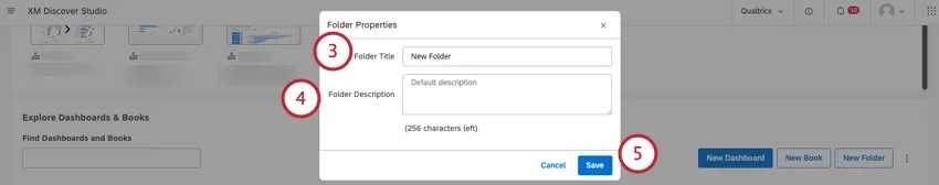 In the Folder Properties window, enter a folder name into the Folder Title box.