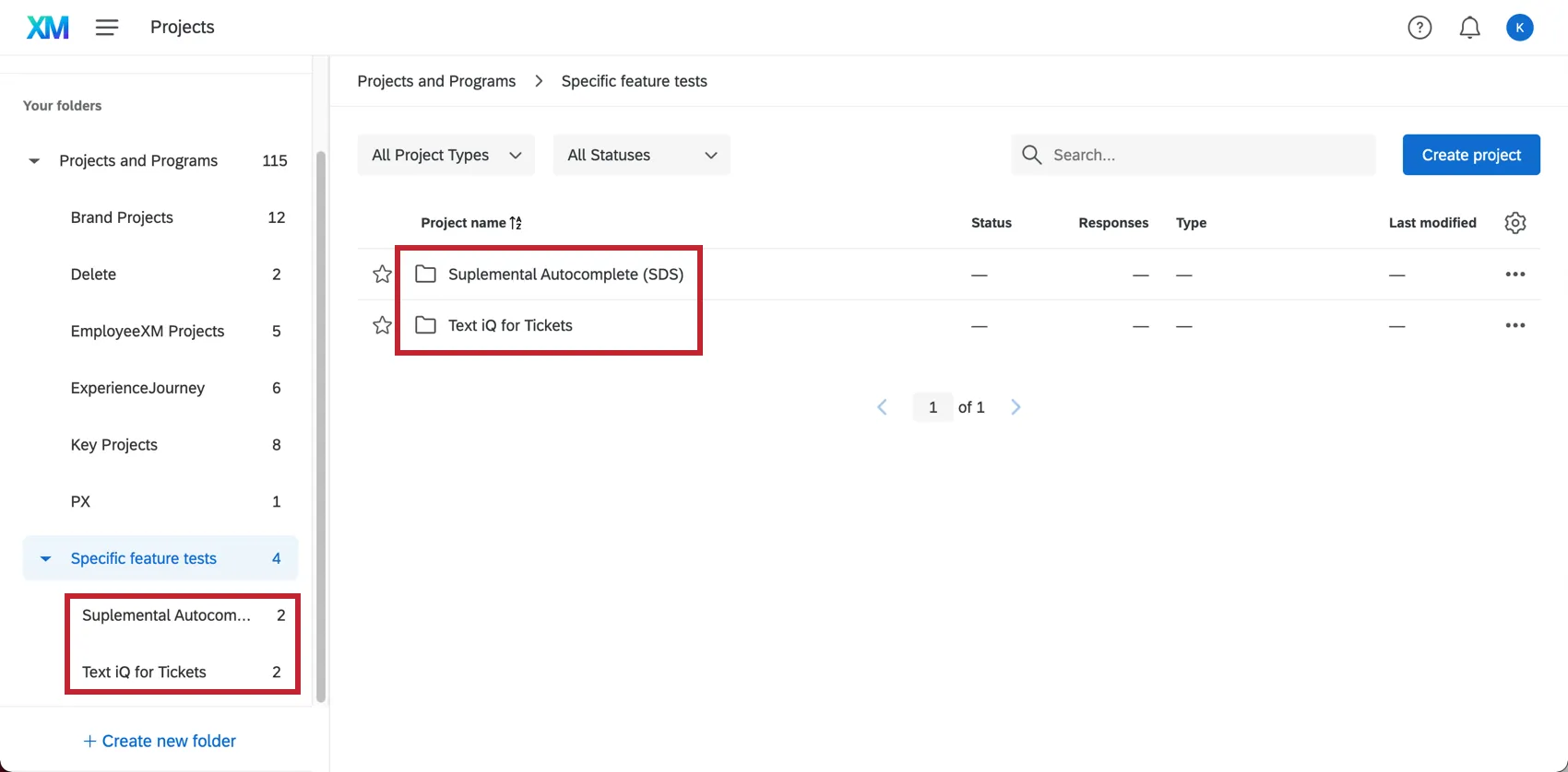 Image of inside a folder, the left pane and middle results match