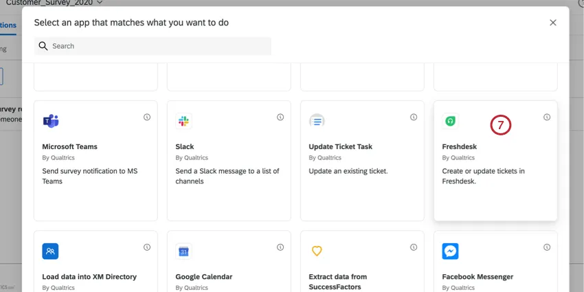 choosing the freshdesk task