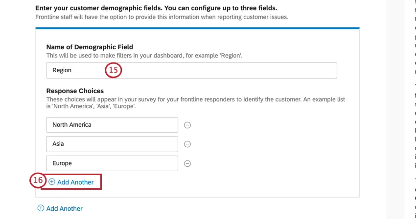 adicionar um campo demográfico