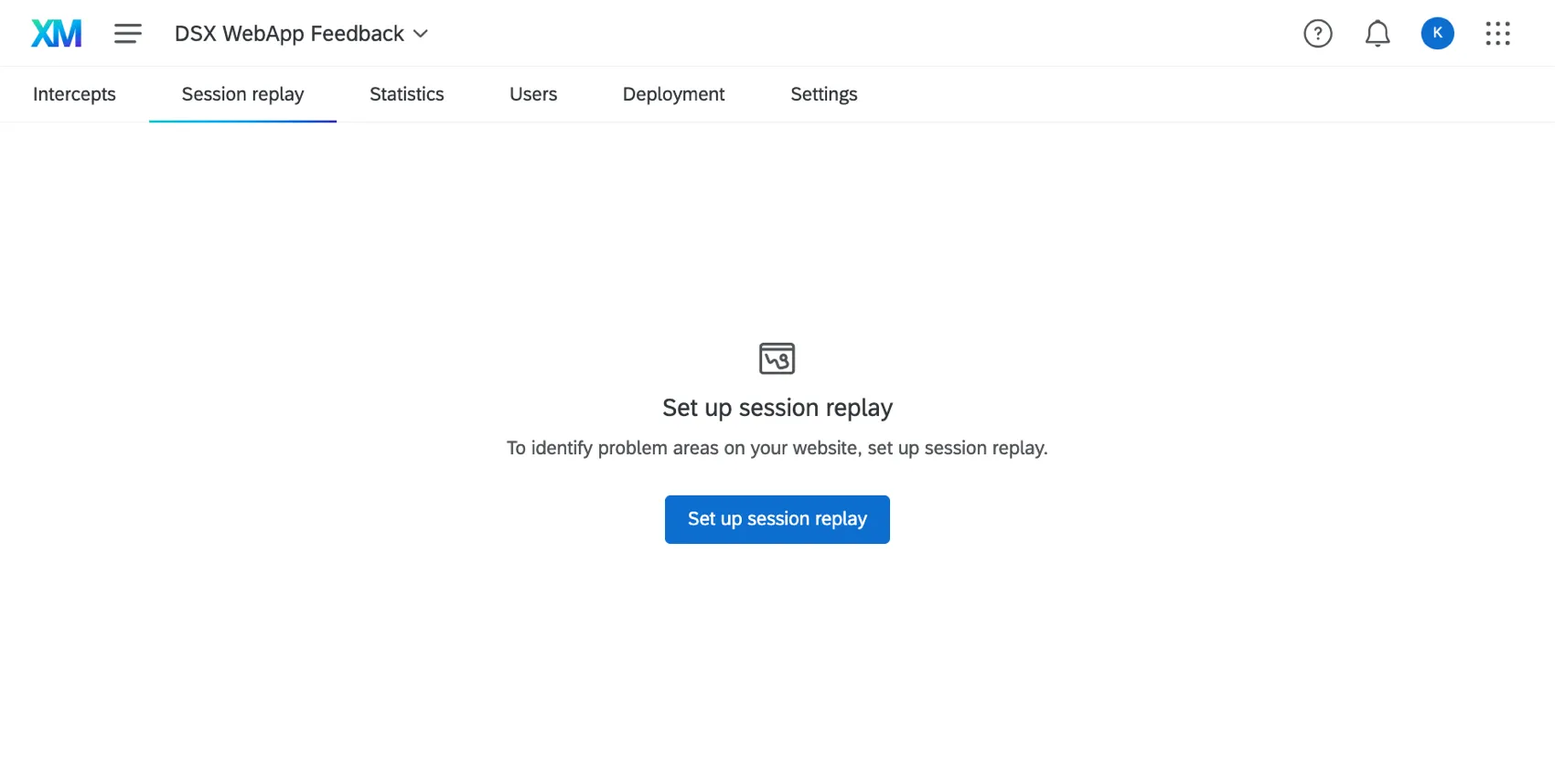 Session replay tab is open