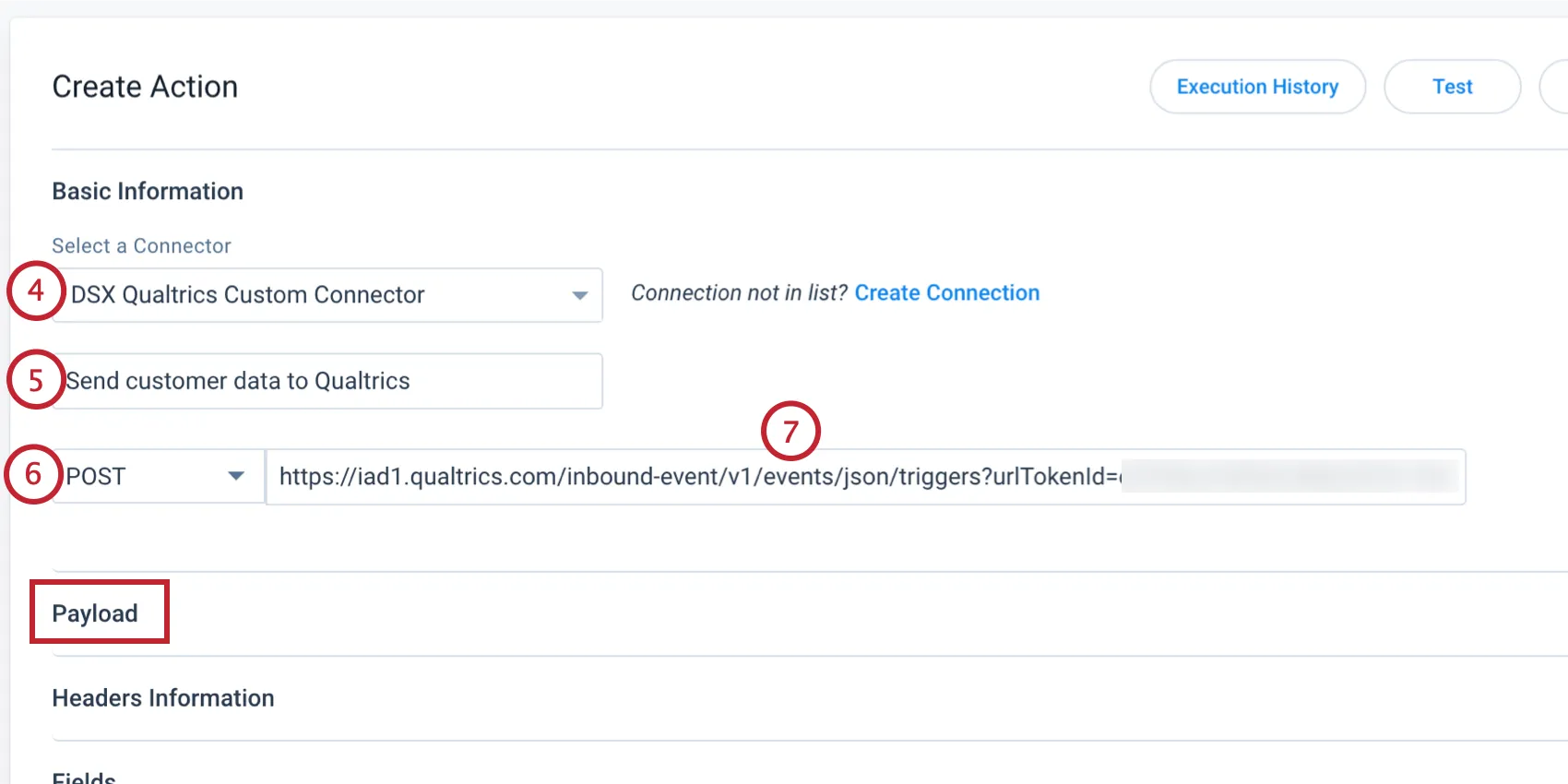 setting up the external action