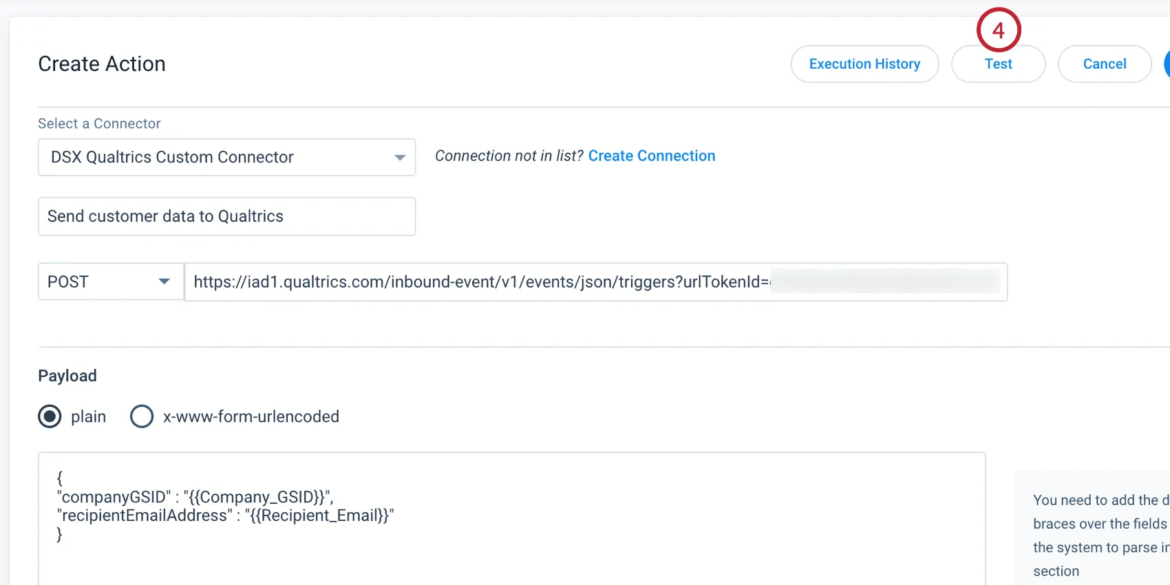 teste de clique na ação externa do gainsight