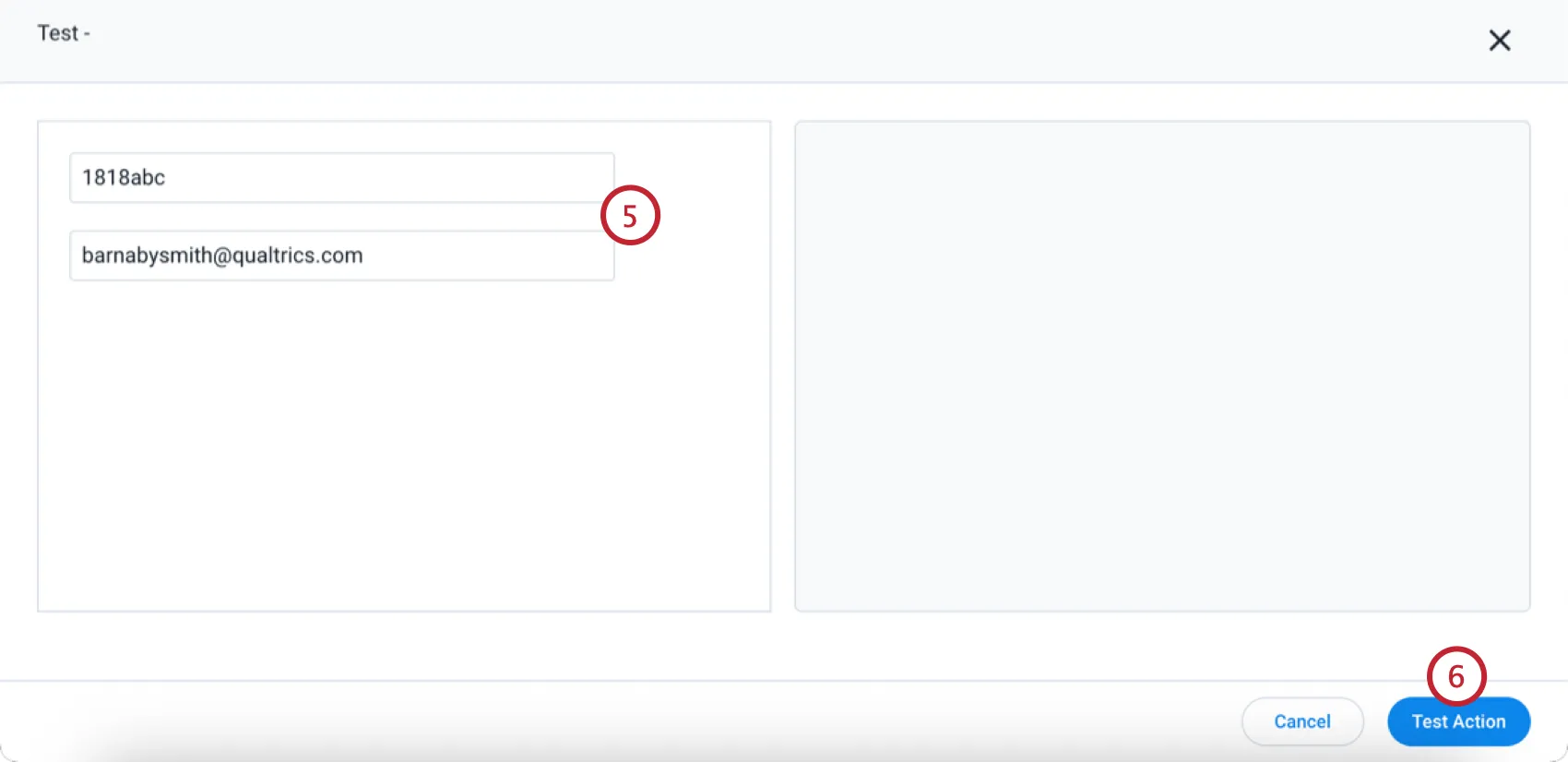 adicionar valores de exemplo e testar