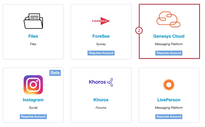 GENESYS-Connector bei Auswahl eines neuen Jobs