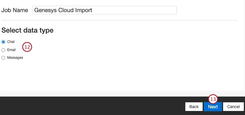 Seleccionar el tipo de datos