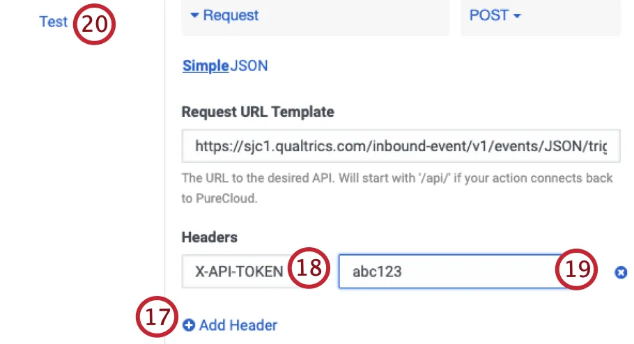 fenêtre de configuration dans genesys