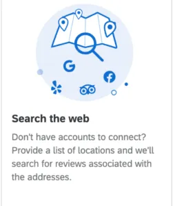 En el mosaico, se lee Buscar en la web