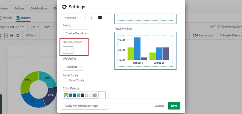Campo de casas decimais