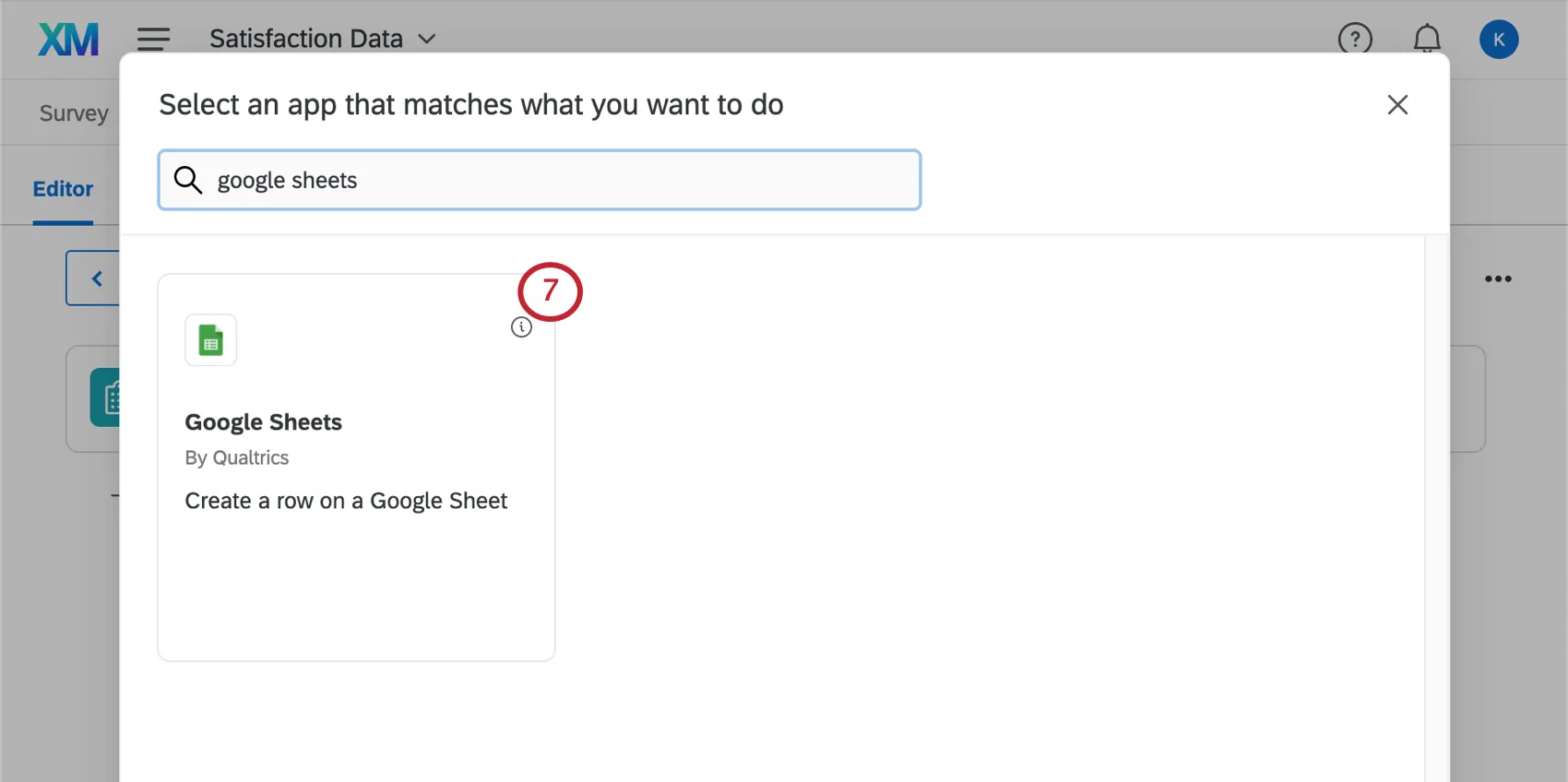 Google Sheetsタスクの選択