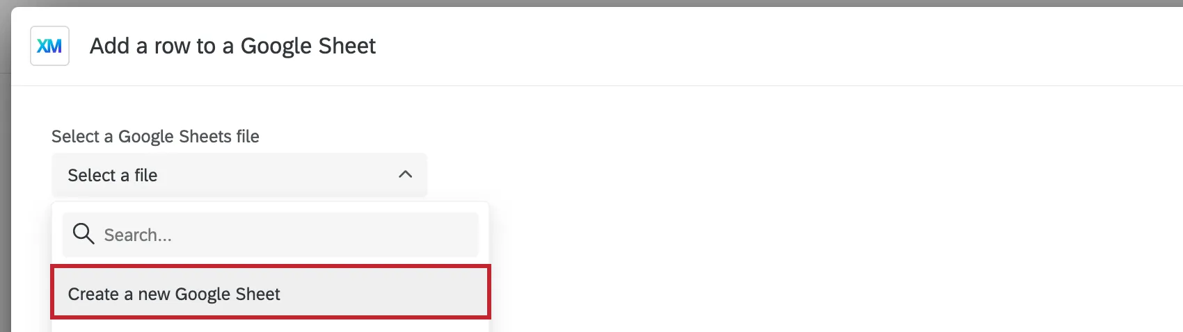 Erstellen Sie eine neue Google-Blattoption