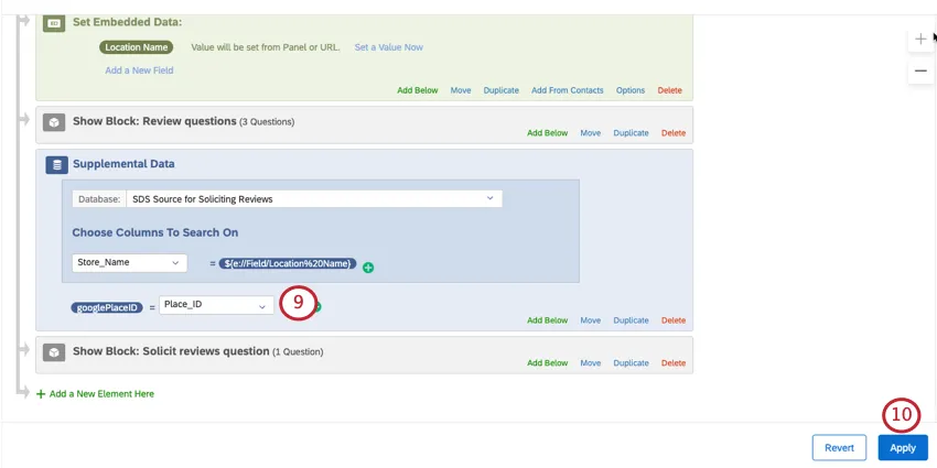 Value is set to "Place ID"