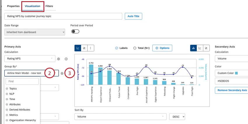 choosing a group by option