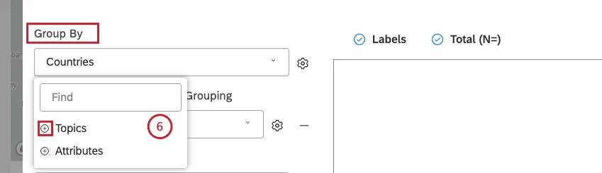 Als geografisch gekennzeichnete Attribute und Modelle werden verwendet, um Daten im Widget zu gruppieren. Wählen Sie 1 Option aus.