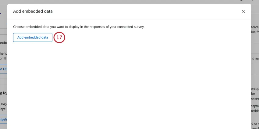 new window where you add embedded data