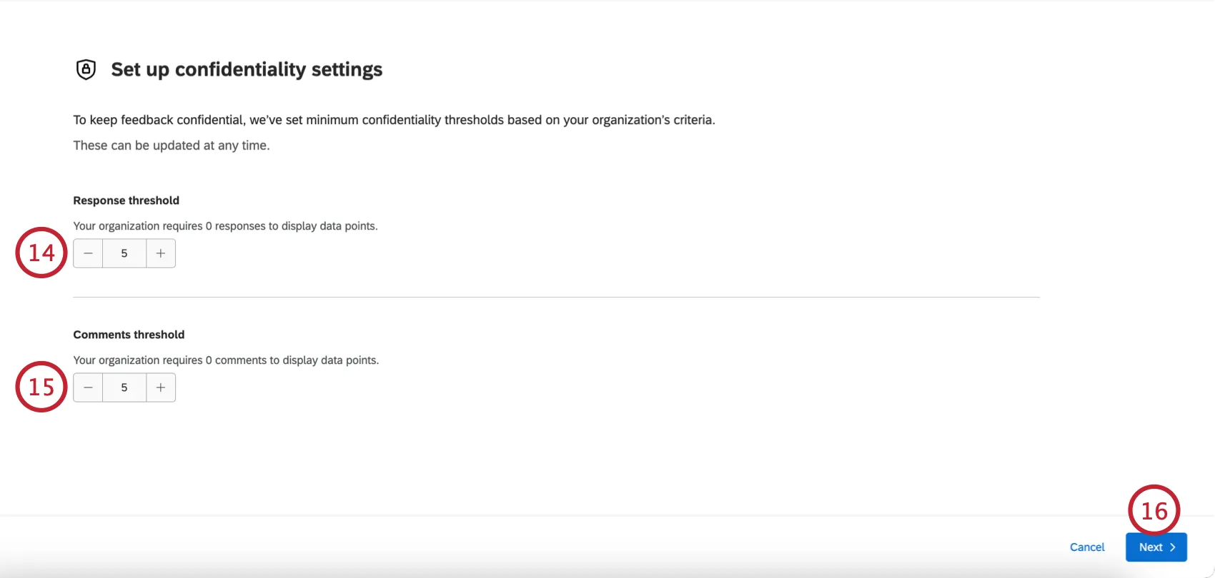 choosing anonymity thresholds