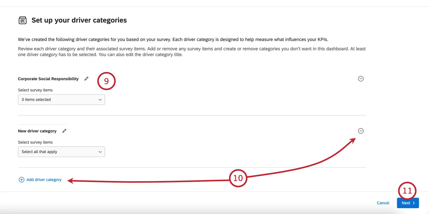 ドライバーカテゴリーの選択