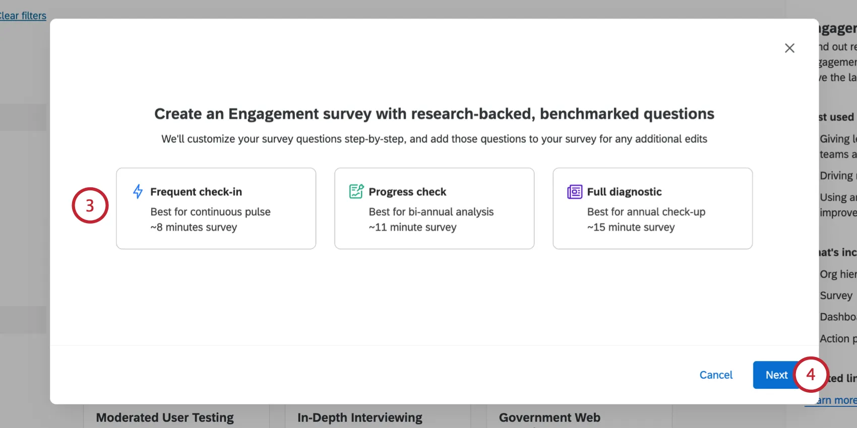 choosing the baseline engagement template