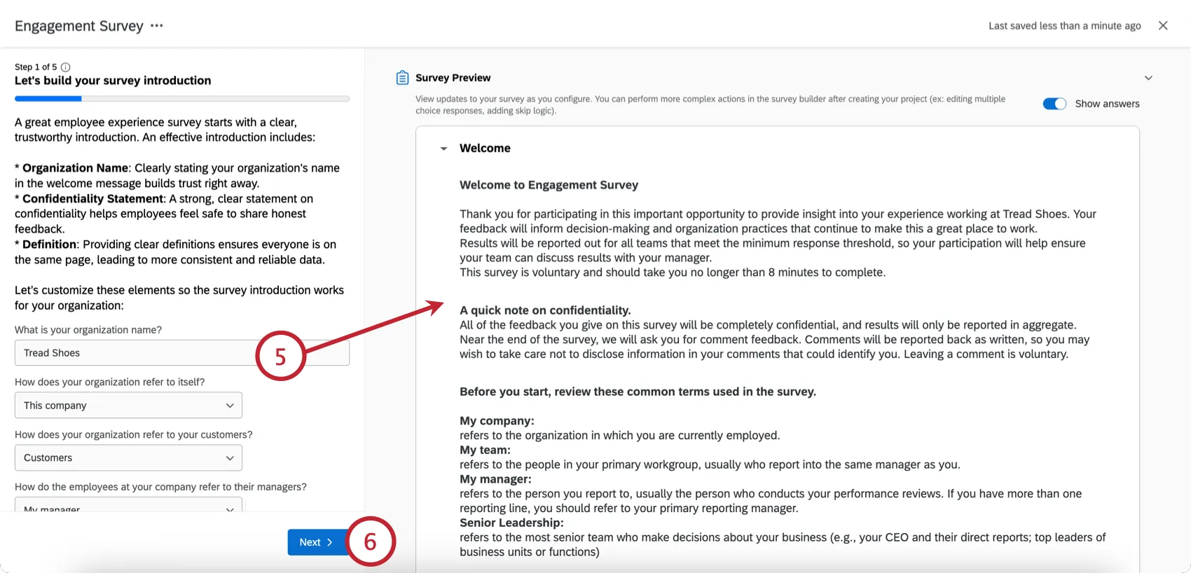 remplir le formulaire pour personnaliser lenquête dengagement